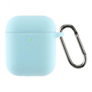 Силіконовий чохол ArmorStandart Ultrathin Silicone Case With Hook для Apple AirPods 2 з карабіном, небесно-блакитний Силіконовий чохол ArmorStandart Ultrathin Silicone Case With Hook для Apple AirPods 2 з карабіном, небесно-блакитний