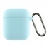 Силіконовий чохол ArmorStandart Ultrathin Silicone Case With Hook для Apple AirPods 2 з карабіном, небесно-блакитний
