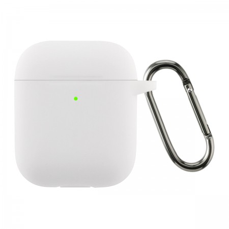 Ультратонкий силиконовый чехол для наушников ArmorStandart Ultrathin Silicone Case With Hook для Apple AirPods 2, белый