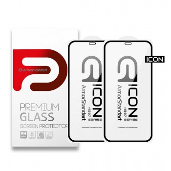 Набор защитных стекол ArmorStandart Icon 3D для iPhone 12 mini, черный, 2 шт., 3D, диагональ 5.4