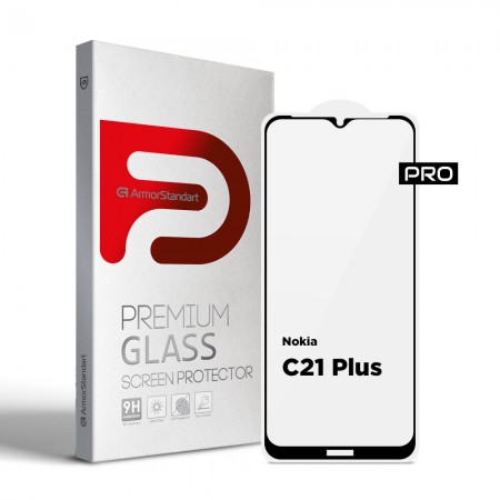 Захисне скло ArmorStandart Pro для Nokia C21 Plus, 6.52