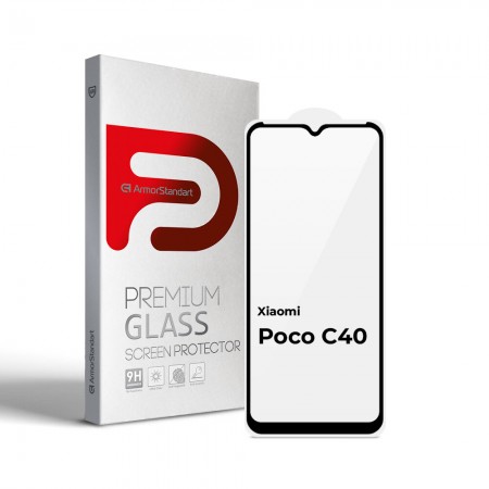Захисне скло ArmorStandart Full Glue для Xiaomi Poco C40, 6.71