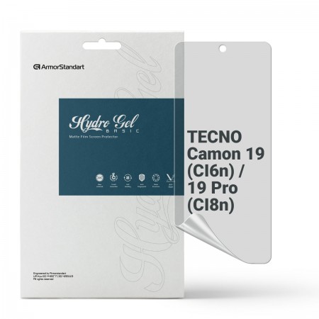 Гидрогелевая пленка ArmorStandart матовая для Tecno Camon 19 (CI6n) / 19 Pro (CI8n), диагональ 6.8