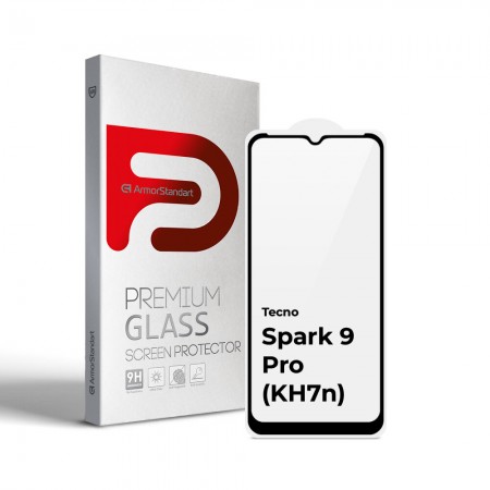 Захисне скло ArmorStandart Full Glue для Tecno Spark 9 Pro (KH7n), 6.6