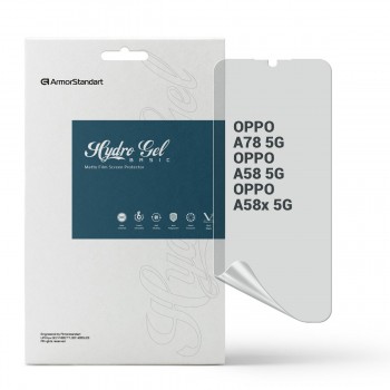 Гідрогелева плівка ArmorStandart матова для OPPO A78 5G / A58 5G / A58x 5G, діагональ 6.56 Гідрогелева плівка ArmorStandart матова для OPPO A78 5G / A58 5G / A58x 5G, діагональ 6.56