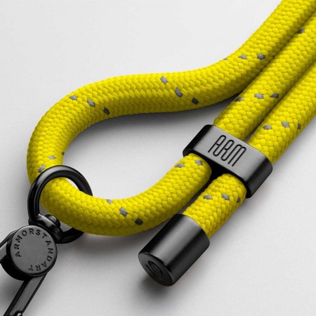 Ремешок для смартфона ArmorStandart Rope Black Sunflower with Clear holder, Black Sunflower (желтый)