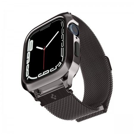 Чохол-ремінець Spigen Metal Fit Pro для Apple Watch 45mm, Graphite
