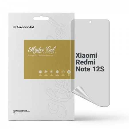 Гідрогелева плівка ArmorStandart антишпигун для Xiaomi Redmi Note 12S 4G, діагональ 6.43