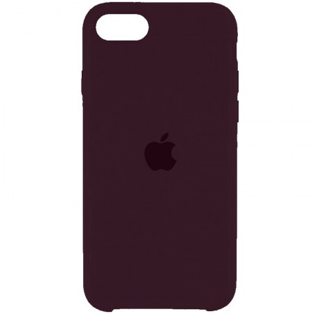 Чохол-накладка Silicone Case для Apple iPhone SE 2022/2020/8/7, Plum (бордовий)