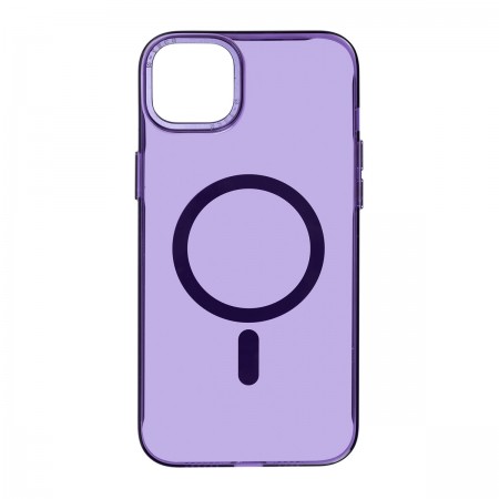 Прозрачный чехол с MagSafe ArmorStandart Y23 MagSafe для Apple iPhone 14 Plus Transparent Purple