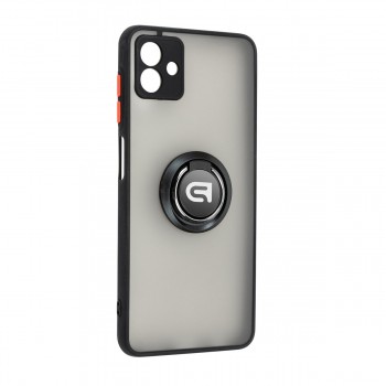 Чехол-накладка ArmorStandart Frosted Matte Ring для Samsung A04 (A045), Black (черный)