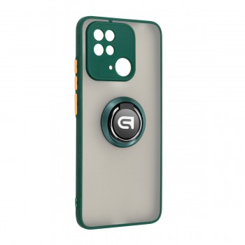 Чехол ArmorStandart Frosted Matte Ring для Xiaomi Redmi 10C Dark Green