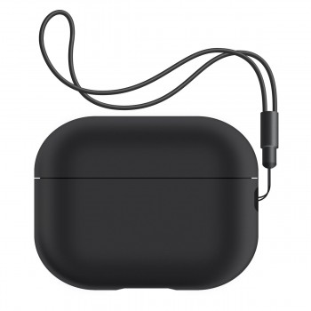 Силіконовий чохол для навушників ArmorStandart Silicone Case with straps для Apple AirPods Pro 2, чорний Силіконовий чохол для навушників ArmorStandart Silicone Case with straps для Apple AirPods Pro 2, чорний