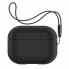 Силиконовый чехол для наушников ArmorStandart Silicone Case with straps для Apple AirPods Pro 2, чёрный