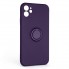 Чохол ArmorStandart Icon Ring для Apple iPhone 11, силікон + метал, Dark Purple (фіолетовий)