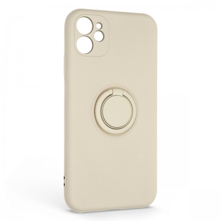 Чохол із кільцем-тримачем ArmorStandart Icon Ring для Apple iPhone 11, кольору слонової кістки (Stone)