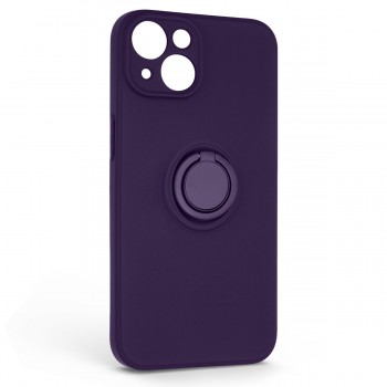 Чохол ArmorStandart Icon Ring для iPhone 14 з кільцем-тримачем, Dark Purple (фіолетовий)