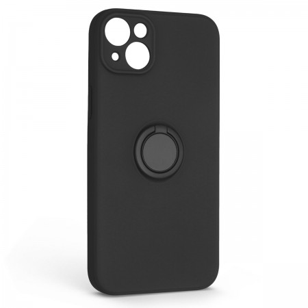 Силиконовый чехол с кольцом ArmorStandart Icon Ring для Apple iPhone 14 Plus Black