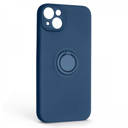 Силиконовый чехол с кольцом-держателем ArmorStandart Icon Ring для Apple iPhone 14 Plus Blue
