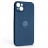 Силиконовый чехол с кольцом-держателем ArmorStandart Icon Ring для Apple iPhone 14 Plus Blue
