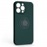 Чехол-накладка ArmorStandart Icon Ring для Apple iPhone 14 Pro Max тёмно-зелёный