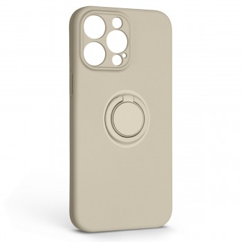 Чохол ArmorStandart Icon Ring для Apple iPhone 14 Pro Max, силікон + метал, Stone (слонова кістка)