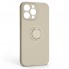 Чехол ArmorStandart Icon Ring для Apple iPhone 14 Pro Max, силикон + металл, Stone (слоновая кость)