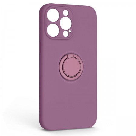 Чохол ArmorStandart Icon Ring для Apple iPhone 14 Pro Max, силікон + метал, Grape (фіолетовий)