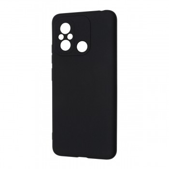 Тонкий TPU чехол ArmorStandart Matte Slim Fit для Xiaomi Redmi 12С, чёрный (с защитой камеры)