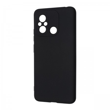 Тонкий TPU чехол ArmorStandart Matte Slim Fit для Xiaomi Redmi 12С, чёрный (с защитой камеры)