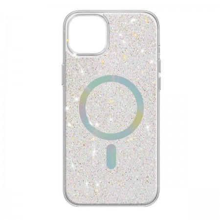 Прозорий чохол із блискітками та MagSafe ArmorStandart Glow Magsafe для Apple iPhone 15 Plus Transparent