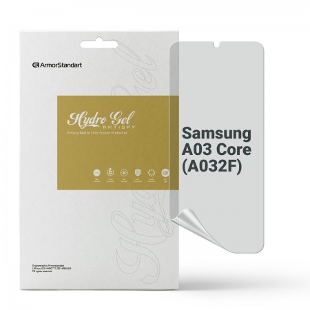 Гидрогелевая пленка ArmorStandart антишпион для Samsung A03 Core (A032F), диагональ 6.5
