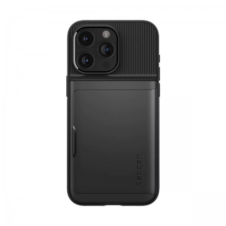 Чехол-накладка Spigen Slim Armor CS для iPhone 15 Pro Max чёрный