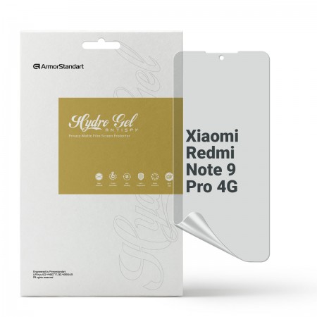 Гідрогелева плівка ArmorStandart антишпигун для Xiaomi Redmi Note 9 Pro 4G, діагональ 6.67