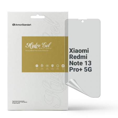 Гідрогелева плівка ArmorStandart антишпигун для Xiaomi Redmi Note 13 Pro+ 5G, діагональ 6.67