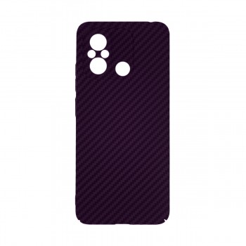 Тонкий чохол TPU з текстурою карбону ArmorStandart LikeCarbon для Xiaomi Redmi 12C, Purple
