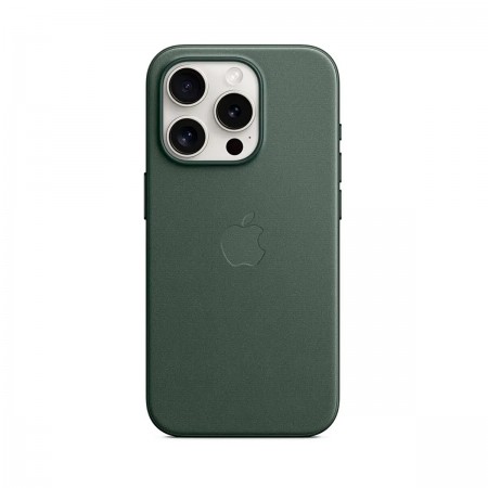Чехол-накладка FineWoven Case with MagSafe Original для Apple iPhone 15 Pro Evergreen