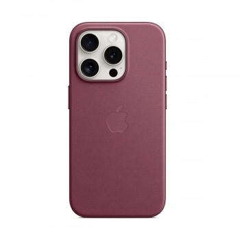 Чохол FineWoven Case with MagSafe Original для Apple iPhone 15 Pro, бордовий (Mulberry)