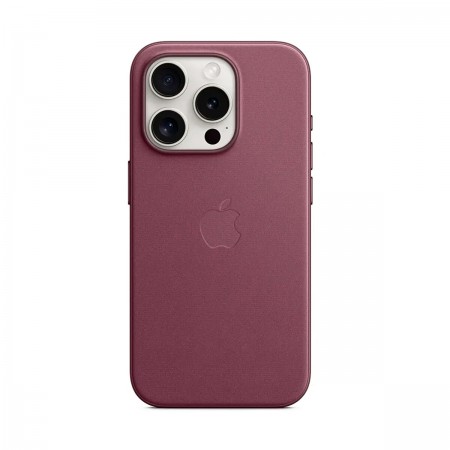 Чохол FineWoven Case with MagSafe Original для Apple iPhone 15 Pro, бордовий (Mulberry)