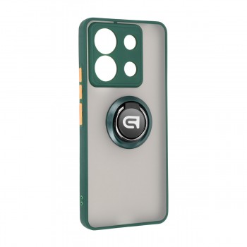 Чехол-накладка ArmorStandart Frosted Matte Ring для Xiaomi Redmi Note 13 Pro 5G / Poco X6 5G, тёмно-зелёный