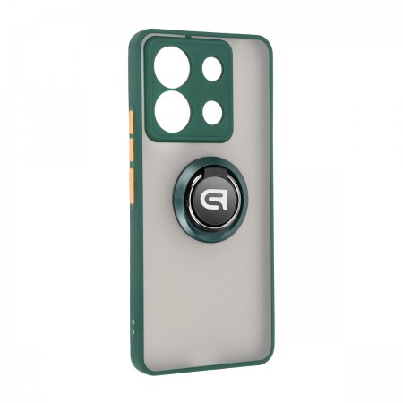 Чехол-накладка ArmorStandart Frosted Matte Ring для Xiaomi Redmi Note 13 Pro 5G / Poco X6 5G, тёмно-зелёный