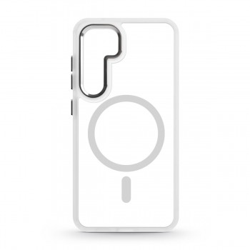 Чехол-накладка ArmorStandart Unit MagSafe для Samsung S24, матовый прозрачный серебристый