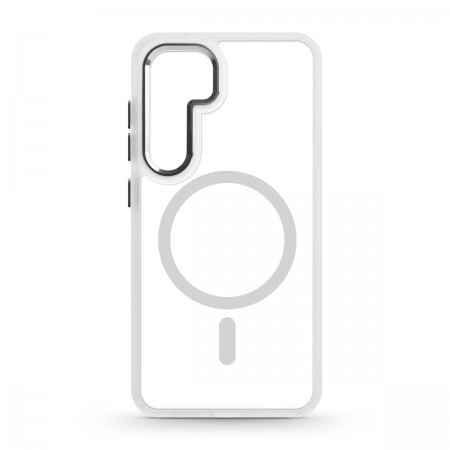 Чехол-накладка ArmorStandart Unit MagSafe для Samsung S24, матовый прозрачный серебристый