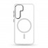 Чехол-накладка ArmorStandart Unit MagSafe для Samsung S24, матовый прозрачный серебристый