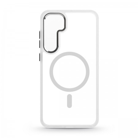 Прозрачный чехол с MagSafe ArmorStandart Unit MagSafe для Samsung S24 Plus Matte Clear Silver
