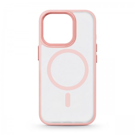 Чохол MagSafe з матовою прозорою панеллю ArmorStandart Uniq MagSafe для Apple iPhone 15 Pro, Pink