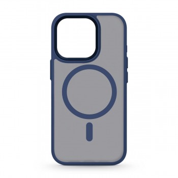 Чехол MagSafe с матовой прозрачной панелью ArmorStandart Uniq MagSafe для Apple iPhone 15 Pro, Dark Blue