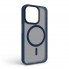 Чохол MagSafe з матовою прозорою панеллю ArmorStandart Uniq MagSafe для Apple iPhone 15 Pro, Dark Blue