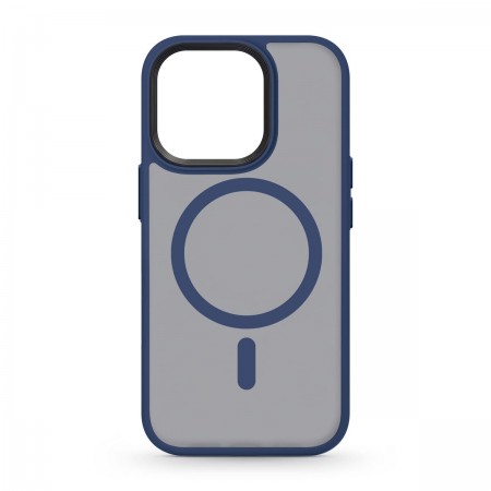 Чохол MagSafe з матовою прозорою панеллю ArmorStandart Uniq MagSafe для Apple iPhone 13 Pro, Dark Blue