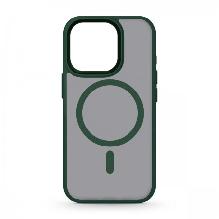 Чохол-накладка ArmorStandart Uniq Magsafe для Apple iPhone 15 Pro, TPU + PC, темно-зелений